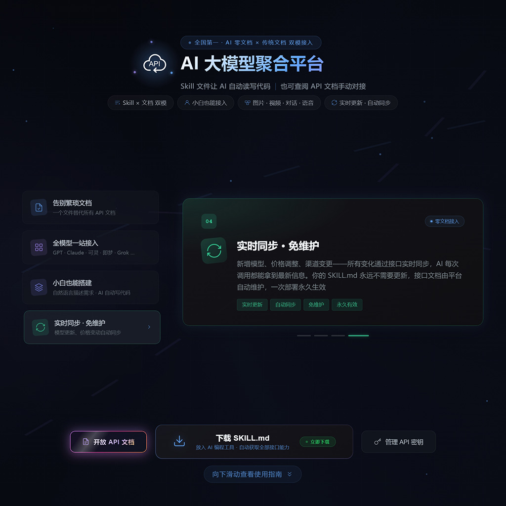 菁选灵创超低价API接口与多模型调度后台